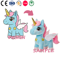 Peluche personnalisée OEM ODM, jouet brodé, peluche animale douce, figurine de personnage de dessin animé, poupées en peluche remplies de coton PP