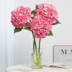 <b>Artificial</b> <b>Hydrangea</b> <b>Flower</b> Single Stem Soft Plastic PVC High Simulation Wedding Home Decor Prop - Product Image 3