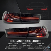 Feux arrière LED pour BMW Série 3 G20 G28 G80 M3 19-23, feux de freinage optiques LED modifiés CSL 19-21, lentille transparente
