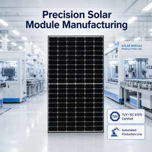 Halbzellen-Solarmodul 120 Halbzellen Monokristallin PERC Schwarzer Rahmen Hocheffizientes PV-Modul für Hausdächer und Gewerbe - Product Image 1
