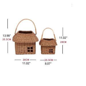 <span class=keywords><strong>Panier</strong></span> de rangement en rotin de 11 "<span class=keywords><strong>avec</strong></span> <span class=keywords><strong>couvercle</strong></span> jouets petite maison de poupée organisateur tissé à la main en <span class=keywords><strong>osier</strong></span> cadeau maison <span class=keywords><strong>panier</strong></span> pour enfants enfants - Product Image 6