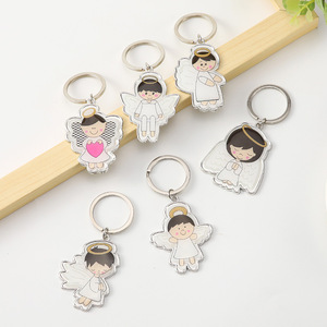 Angel Keychain Zinc Alloy Digital Printing Portable Wedding <b>Gift</b> Promotion - Product Image 1