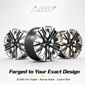 ล้อฟอร์จ LS8167 5x114.3 5x120 ขนาด 18 19 20 นิ้ว สีดำเงา ขอบขัดเงา แบบแยกส่วน สำหรับ Audi Honda - Product Image 5