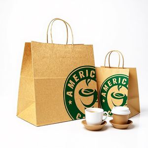 Bolsas de Papel Impresas Personalizadas para Vino y Bebidas, Bolsas de Papel Kraft Ecológicas Marrones y Negras para Envasado de Alimentos y Bebidas - Product Image 2