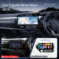 Autoradio multimédia 12,3 pouces, lecteur vidéo, Carplay sans fil, écran pour Toyota Hilux 2015, écran tactile vidéo