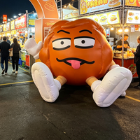 Modèle de Mascotte Géante Gonflable Personnalisée en Forme de Dessin Animé ou d'Aliment pour la Promotion Commerciale et les Événements Festifs de Thanksgiving