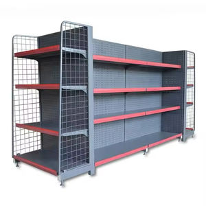 Estante de supermercado al por mayor de fábrica para supermercado, estantes de tienda minorista de doble cara, estante de góndola de supermercado de Metal - Product Image 1
