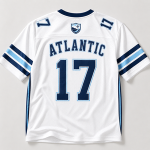 Camiseta de Fútbol Americano Personalizada de Manga Corta, Estilo Universitario, Holgada, Estilo Costero Vintage, Ropa de Moda Urbana - Product Image 3