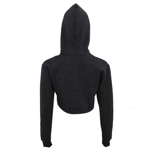 Sudadera corta de Invierno para mujer Sudadera con capucha de lana Sudadera con capucha recortada con logotipo frontal Suéter con capucha - Product Image 2