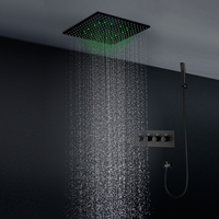 Plafonnier led à 3 fonctions, 500x500mm, nouveau design et moderne, pour la salle de bain, avec valve à 3 voies, eau chaude ou froide
