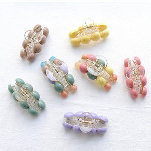 Fermagli per Capelli Sexy Fatti a Mano con Perline Colorate Pastello per Donne, Accessori per Feste in Nylon Ecologico, Alta Qualità, Effetto Sfumato - Product Image 4