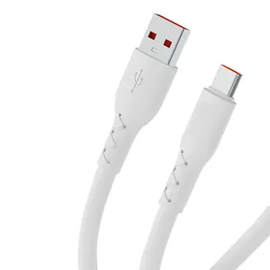 Factory Sale White 6A Quick Charging Cable For Huawei Xiaomi 60W 100W Super High Speed Charge Data Cables Type-C Usb Cable