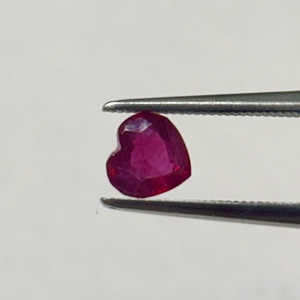 Rubíes Cultivados en Laboratorio, Piedras Preciosas Sueltas en Forma de Corazón, Facetadas, Rubíes Rojos Sintéticos Certificados con Inclusiones de Vidrio - Product Image 2