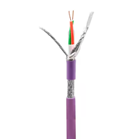 Câble de Communication blindé par câble de Bus violet Profibus DP CAN avec conducteur en aluminium de Folia d'isolation de PVC 2core 4core