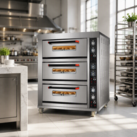 Four à pâtisserie commercial, contrôle précis de la température, acier inoxydable, convection pour pain et pizza