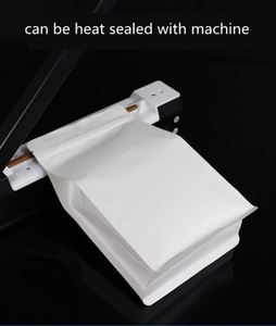 Sachets promotionnels personnalisés en aluminium avec logo, à fermeture éclair, à fond plat, en kraft, avec soufflets latéraux – Offre spéciale - Product Image 4