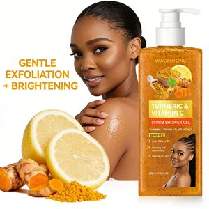 Gel de Ducha Exfoliante con Cúrcuma y Vitamina C, Limpiador Corporal Aclarante 520ml OEM ODM - Product Image 2