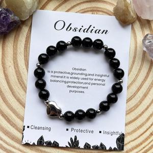 Natural Stone <b>Bracelet</b> Colorful Glass <b>Beaded</b> EMF Protection Top-rated Ready to Ship Inventory Rapid Prototyping - Product Image 5
