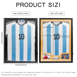 Cornice Espositiva Nera per Jersey Sportivi, Confezione <span class=keywords><strong>da</strong></span> 2, Misura Standard, per Memorabilia Sportiva, MOQ Flessibile, Fornitura Diretta dalla Fabbrica - Product Image 5