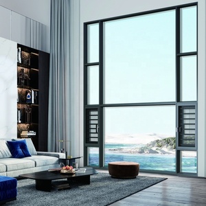 Ventanas de aluminio de vidrio templado triple doble personalizadas Marco de aleación de aluminio impermeable moderno Acero inoxidable para uso doméstico - Product Image 6