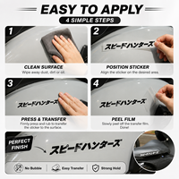 Pegatinas Reflectantes de PVC SHENYIN JDM SpeedHunters, Duraderas, Resistentes al Agua, con Adhesivo Fuerte para Decoración de Autos y Motocicletas