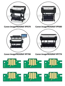Chip de cartucho de tinta MWEI PFI 107 C/M/Y/BK/MK para impresora Canon IPF680 IPF685 IPF770 IPF780 IPF785 IPF670