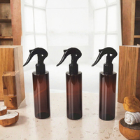 Bouteille en plastique PET de haute qualité 100ml 120ml 150ml marron Amer à épaule plate pour spray capillaire et toner avec buses atomisatrices Tigger