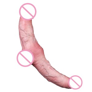 Dildo en silicone ultra réaliste à double extrémité, matériau doux et sûr pour le corps, jouet de plaisir féminin, nouveauté interactive pour couples adultes - Product Image 1