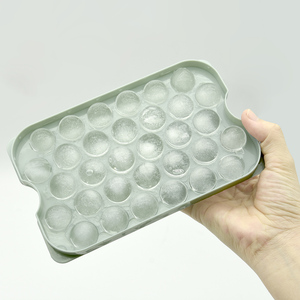 Tray Maker BPA Free Sphere Ice Mold Tray Flexible Whiskey Ice Ball Maker Round Ice Cube Tray With Lid And Bin