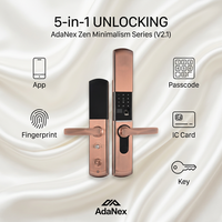 Cerradura Inteligente Digital TANGDI Rojo Bronce, Avanzada e Impermeable, con Tarjeta de Memoria para Acero/Aluminio/Vidrio, Control WiFi Tuya, Seguridad Grado C
