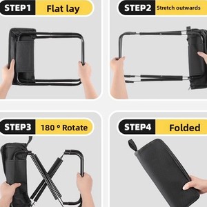 Silla Plegable Portátil Ligera para Exteriores con Logotipo Personalizado, Silla <span class=keywords><strong>de</strong></span> Metal para Picnic, Senderismo, Parques y Jardín, Muebles Resistentes para Exteriores - Product Image 4