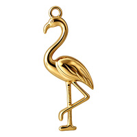 D1003 Magnifique Collier Pendentif 3D en Acier Inoxydable PVD, Étanche, Motif Oiseau, Chien, Animal, Tendance et Adorable