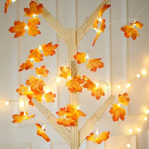 День благодарения украшения осенние кленовые листья осенние листья конфетти для свадеб осенний декор для вечеринки светодиодная гирлянда