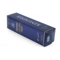 Boîte en papier pliable légère avec logo personnalisé imprimé, emballage en feuille d'or, 1 bouteille de whisky, expédition de vin, dossiers élégants et bon marché
