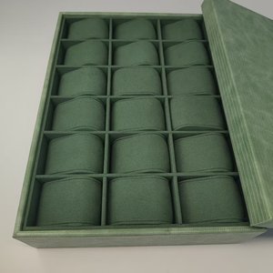 Plateau de présentation de montres en cuir de crocodile et velours, support de présentation, accessoires de prise de vue, boîte de rangement pour bracelets de <span class=keywords><strong>montre</strong></span>, personnalisable - Product Image 4