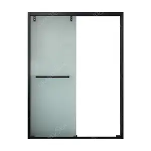 도매 알루미늄 스테인레스 스틸 강화 유리 욕실 슬라이딩 프레임리스 샤워 문