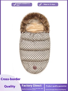 Nouveau-né Plus hiver bébé poussette <span class=keywords><strong>sac</strong></span> <span class=keywords><strong>de</strong></span> <span class=keywords><strong>couchage</strong></span> avec fermeture à bouton à manches longues <span class=keywords><strong>Anti</strong></span>-acariens 100% Polyester velours épaissi - Product Image 6