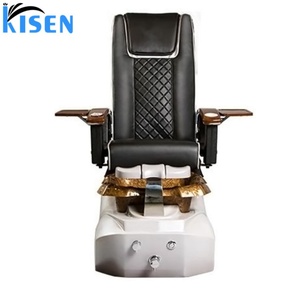 Fauteuil de pédicure de luxe Kisen Gold Queen à dossier haut, personnalisable avec logo et couleur, vente en gros - Product Image 3