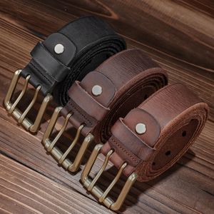 Cinture di design di <span class=keywords><strong>alta</strong></span> qualità in vera pelle di vacchetta da uomo donna Vintage alla moda in <span class=keywords><strong>vita</strong></span> da Cowboy occidentale con fibbia in lega di lusso - Product Image 1