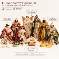 Artisanat en résine fait main personnalisé, figurines et sculptures catholiques de Jésus, d'anges, d'agneaux, d'ovins, d'ânes, pour la famille, la bénédiction, la maison et Noël