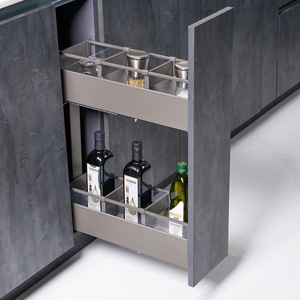 Kitchen Cabinet Pull Out Spice Organizer Stainless Steel <b>Rectangle</b> <b>Storage</b> <b>Basket</b> For Kitchen With Bolt Inserting Type - Product Image 4