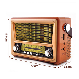 Radio Portátil Vintage M-553BT, Radio AM/FM de Madera con Linterna Retro - Product Image 3