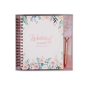 Cuaderno de diario en espiral A5 impreso con logotipo personalizado, hoja de oro rosa, <span class=keywords><strong>planificador</strong></span> diario de 100gsm para profesores, Agenda Semanal <span class=keywords><strong>mensual</strong></span> - Product Image 1