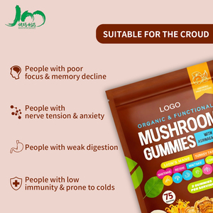 حلوى الفطر العضوية - عرف الأسد + الأشواغاندا لصحة الدماغ والجهاز الهضمي (تصنيع حسب الطلب) - Product Image 4