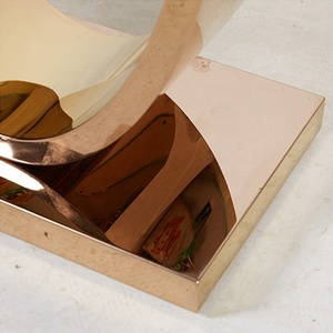 Ý phòng khách thương mại đồ nội thất Slimline dài mỏng màu đen và vàng đá cẩm thạch đá Top giao diện điều khiển Bảng với Gương Châu Âu - Product Image 5