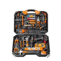 Kit de 120 Pièces Personnalisé : Boîte à Outils Manuels et Perceuse Électrique Sans Balais au Lithium, en Acier Carbone, pour Réparations Domestiques et Kits d'Assemblage OEM