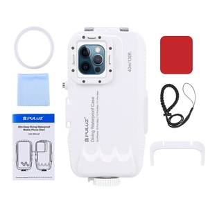 PULUZ-funda impermeable para teléfono móvil iPhone, carcasa subacuática para tomar fotos y vídeos, 40m, para iPhone 11 12 13 Pro Max - Product Image 6