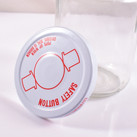 Pot en verre de qualité supérieure avec couvercle à visser, conforme aux normes alimentaires, avec logo personnalisé