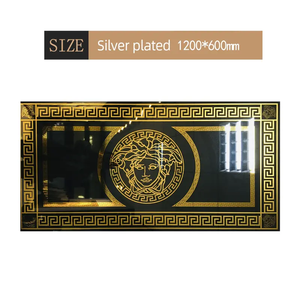 Gạch Hoàn Thiện Gương Mạ Vàng Trắng Đen Sang Trọng Phật Sơn 600*1200 Gạch Gốm Trang Trí Tường Biệt Thự Khách Sạn - Product Image 2