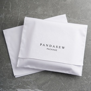 PandaSew Custom Logo Durable <b>White</b> Cotton Dust Bag for Handbag&Shoe Purse Underwear Gift Packaging Jewelry Bag - Product Image 2